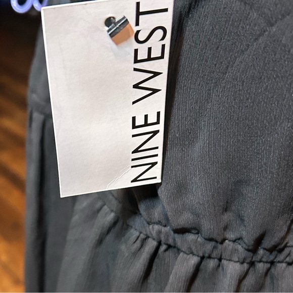 NINE WEST Women's V-Neck Tie Waist Dress Sheer with Underlay Size XXL - Picture 9 of 13